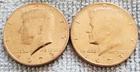 2- 1973 Kennedy half dollar coins 1P &1D