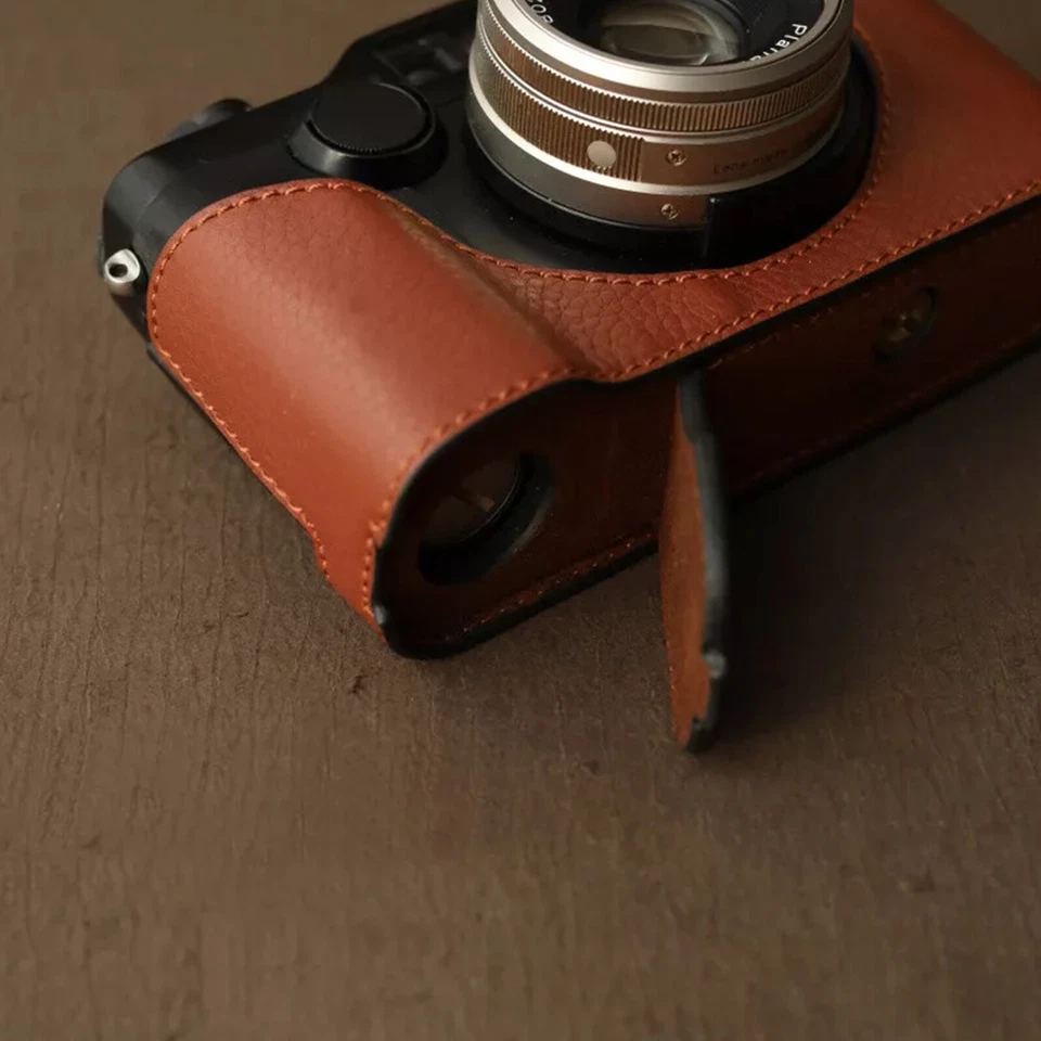 GenuineLeather Retro Half Case for Contax G1/G2 Camera Handmade ProtectiveCover - Image 3 of 4