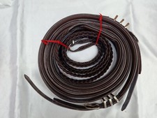 Horse  Cart Driving Plaited Reins Oily Brown/London Brown