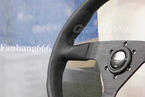 MOMO MonteCarlo 350mm 14' Genuine Leather Thickened Spoke Sport Steering Wheel - Picture 6 of 22