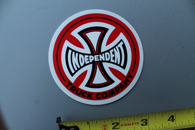 スケートボード Independent Vtg Skateboard Sticker Independent Skateboard Trucks Red White Cross GBb Vintage