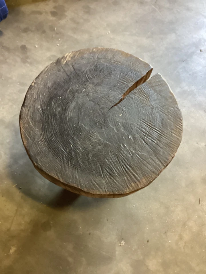 "Mesa de centro/extremo de tronco de árbol de madera natural 14"" de alto x 21"" redonda" Foto 2 de 4