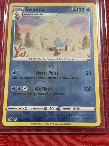 Swanna 047/196 Reverse Holo Lost Origin SW&SH Pokemon Cards TCG Pack Fresh Mint - Picture 6 of 8