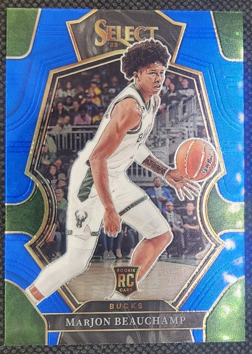 2022-23 Panini Select - Premier Level Blue Prizm #179 MarJon Beauchamp (RC)