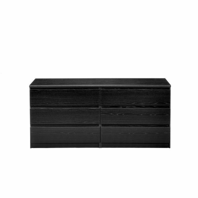 Ikea Malm 6 Drawer Dresser Black For Sale Online Ebay