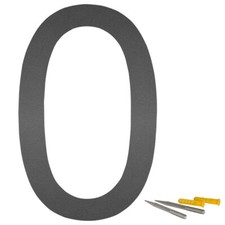 Numéro de Maison en Acier Inoxydable "0" Police Arial Anthracite mat 20cm V2Aox