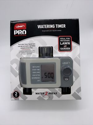 Orbit PRO 2-Port Digital Watering Timer Hose Lawn Programmable Sprinkler PN26622