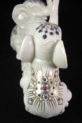 Vintage Lenox Jeweled Elephant Mantle Clock China Treasures #3927 Free Shipping - Picture 7 of 9