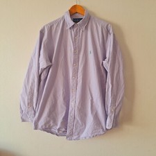 RALPH LAUREN Mens Size L Shirt Check Print Blake Long Sleeve Dress Business