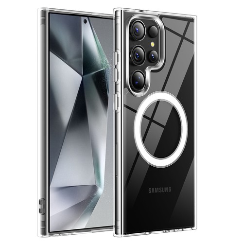 Funda transparente delgada Mag Safe para Samsung Galaxy S24 Ultra 5G + Protector de pantalla - Imagen 3 de 16