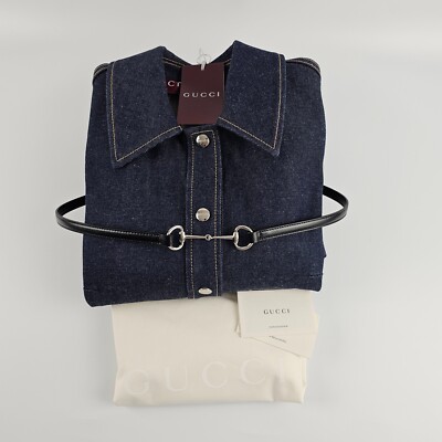 gucci denim mini dress Gucci Horsebit Denim Mini Dress