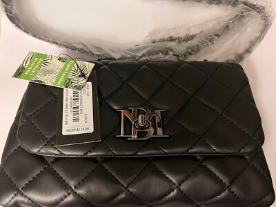 【未使用品】BADGLEY MISCHKA パーティーバッグ NWT Badgley Mischka Diamond Quilted Camera Bag w/Pearl