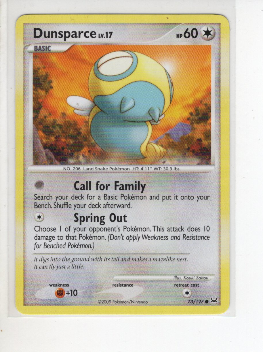 DUNSPARCE PLATINUM BASE SET POKEMON CARD 73/127 LP