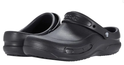 Crocs Unisex-Adult Bistro Clogs, Slip Resistant, Black, 5 Men/7 Women