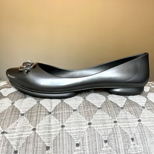 Morgan Miller The Queen of Sole Pewter Gray Jelly Slip On Flat Shoes Women’s 8 - Picture 2 of 12