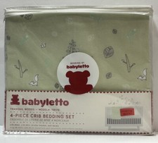 Babyletto 3 pc Baby Crib Bedding Sheet Set Tranquil Woods Woodlands New No Skirt