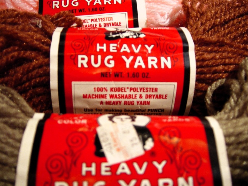 Mixed Lot Of 14 Skeins Aunt Lydia's Kodel Polyester Heavy Rug Yarn eBay