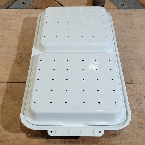 Rotisserie Steaming Heating Tray 13" x 7" White Metal Swanky Barn - Picture 9 of 12
