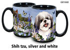 Garden Party Mug - Silver and White Shih Tzu