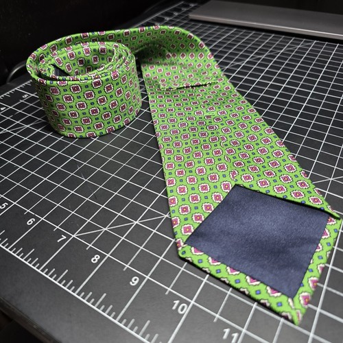 POLO RALPH LAUREN Hand Made in Italy Silk Green Flower Floral Tie 3.6" x 58" F/S - Picture 8 of 11