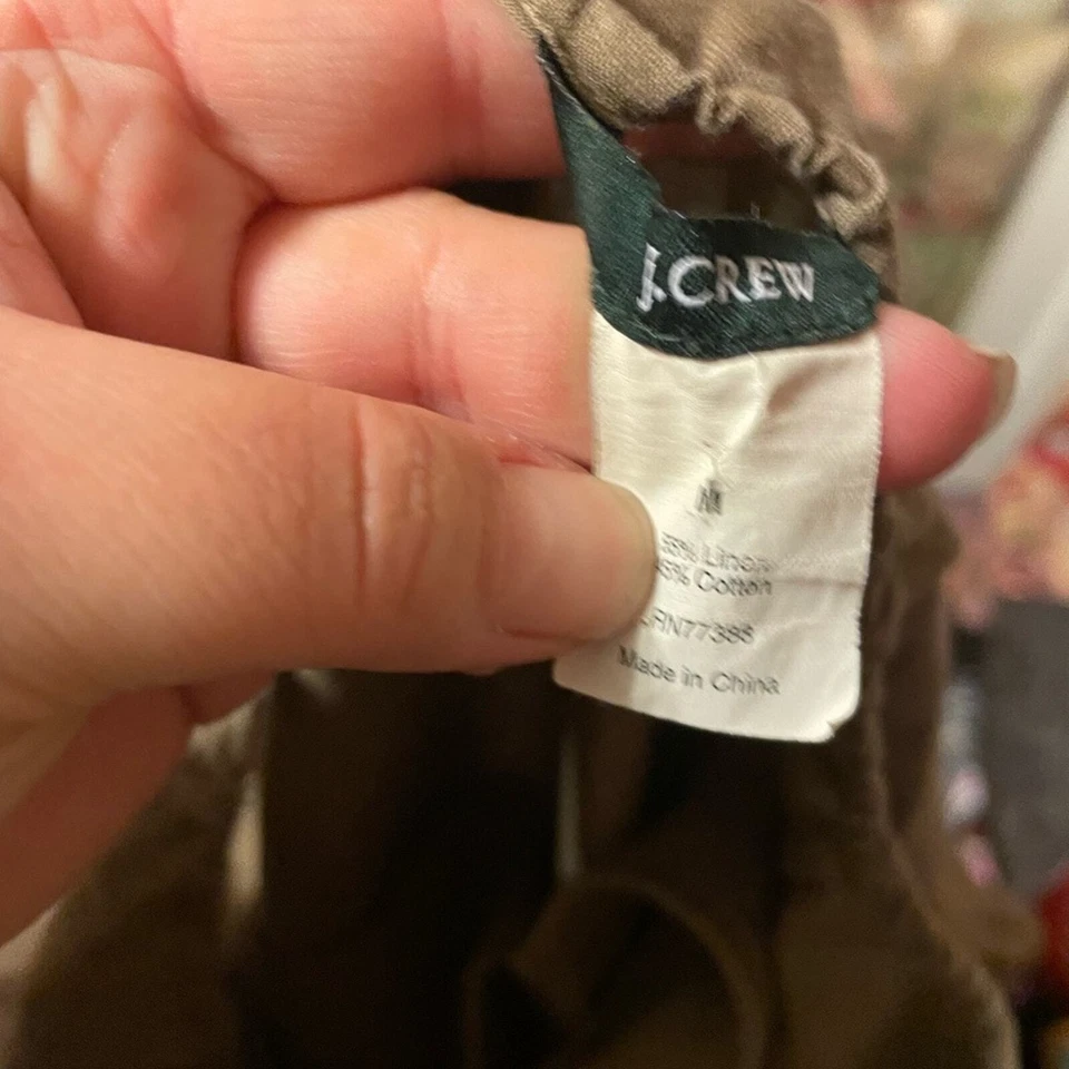 VESTIDO DE NATAÇÃO FEMININO J CREW MARROM LINHO TAMANHO MÉDIO - Imagem 3 de 4