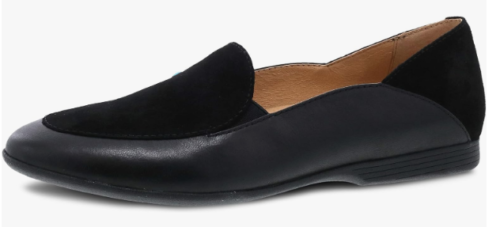 Dansko Lace Slip-On Loafer for Women Size 39 / 8.5-9 - Black Leather - NIB