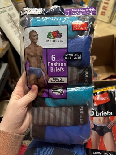 Nuevo paquete de 6 breifs hanes amd paquete de 6 breifs fruto del telar - Imagen 2 de 5