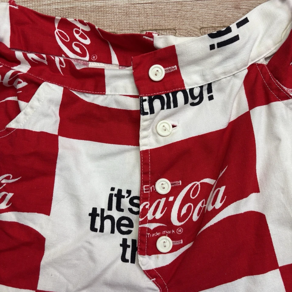 70’s VTG Coca-Cola Shorts Button-Fly All-Over Print 4-Pocket It’s The Real Thing - Image 2 of 4