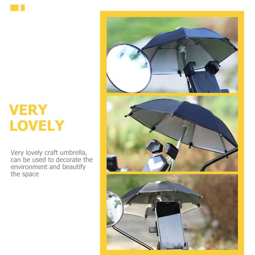 4 Pcs Small Umbrella Toys Motorcycle Mini Umbrellas for Phone Use - 第 8/12 張圖片