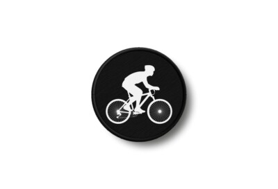 Patch Badge Printed Iron-On Cyclist Bike