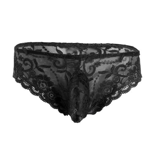DE Men's Satin Bra Bikini Brief Sissy Underwear Cosplay Night Bikini - Picture 80 of 85