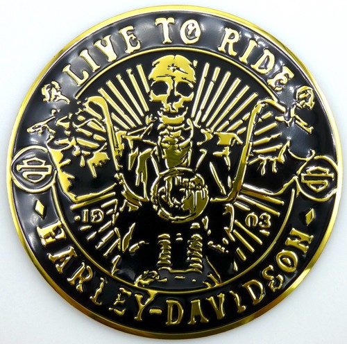 3.5" Live To Ride Harley Davidson Decal Emblem Motorcycle Fuel Tank Gas Badge - Picture 15 of 20