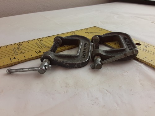 Par de abrazaderas en C maleables Craftsman vintage EE. UU. - Imagen 12 de 12