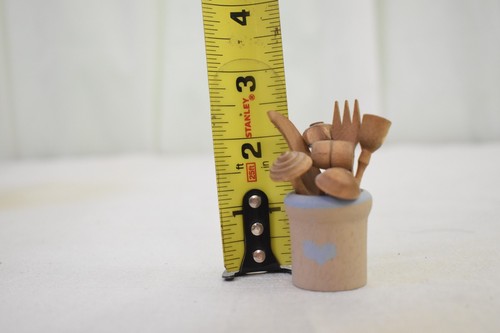 HUGE Lot Of Vintage Doll House Furniture/Accessories/Figures-Wood Handmade - Bild 6 von 14