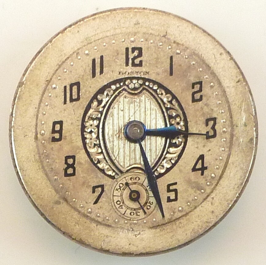 Mouvement De Montre Mécanique Vintage Boston Co. - Pour Pièces Détachées Ou Réparation - Balancier Fonctionnel, état Occasion