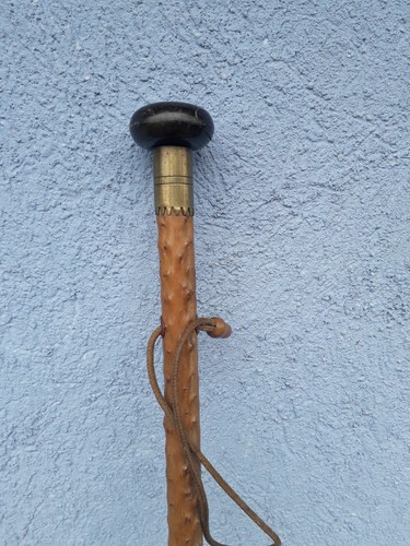 vintage Old Mountain Walking stick, Cane Wood Bronze (Canada) - Picture 6 of 6