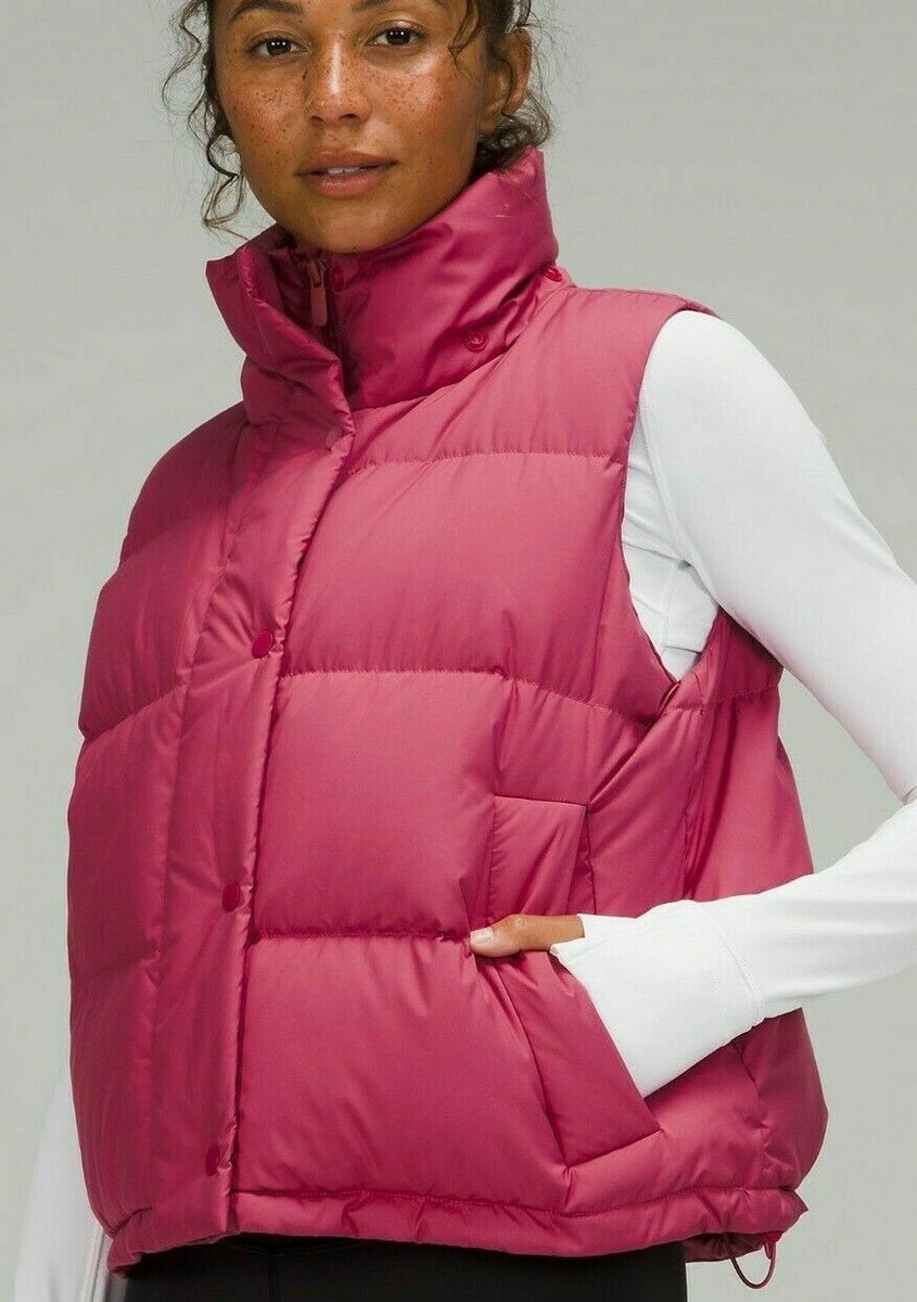 NWT Lululemon Wunder Puff Crop Vest~SIZE:4,6,8~ Pink Lychee&Bold