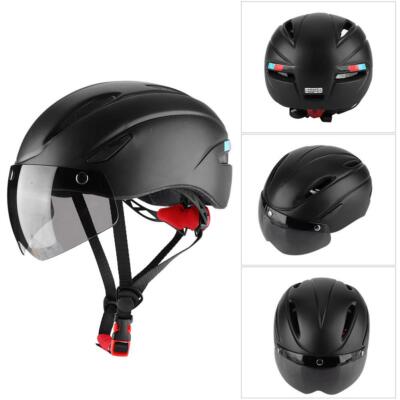 QUESHARK Bicycle Helmet Riding Caps Road MTB Cycling Helmet With Goggles Night