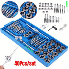 KIT FILIERA 40 PZ FILETTATURA MASCHI E FEMMINE FILIERE IN VALIGIA