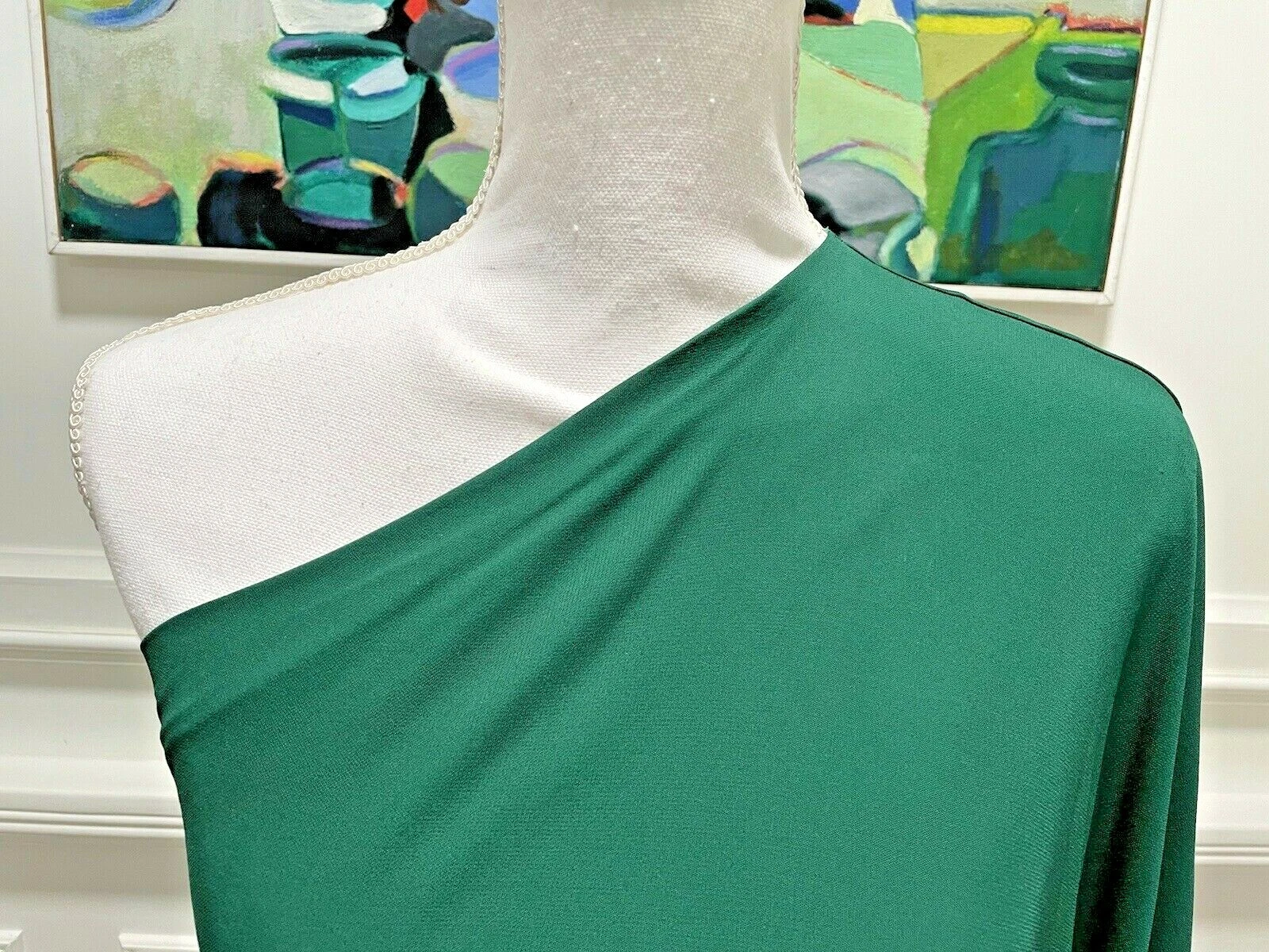 Abito con cintura DSQUARED2 da donna verde smeraldo a una spalla manica lunga taglia M