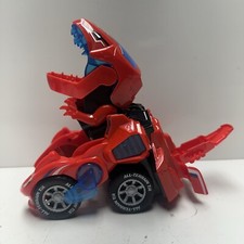 Dinosaur Transformer Car Toy LED Light Music Automatic Transforming Used