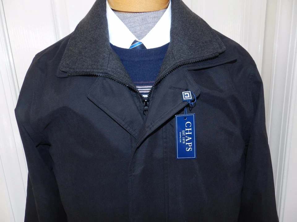 Chaqueta CHAPS by Ralph Lauren TALLA 38R gabardina gris/negro $325 NUEVA (p12) Foto 2 de 4