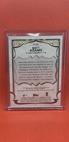 2015 Topps Supreme Autograph - Matt Adams, SA-MA - Picture 2 of 2