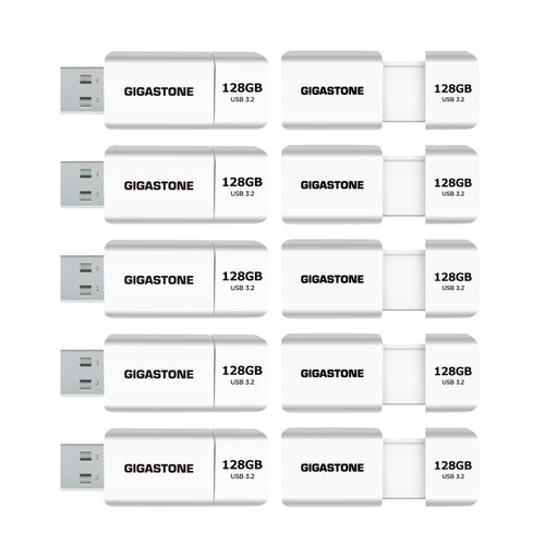 【GIGASTONE】 Z60 128GB 10-Pack USB 3.2 Gen1 Flash Drive, R/W 120/80