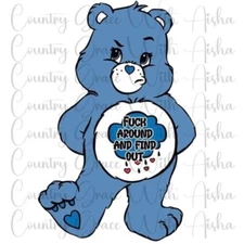 Sublimation Transfer Bear Funny Ready To Press Heat Transfer