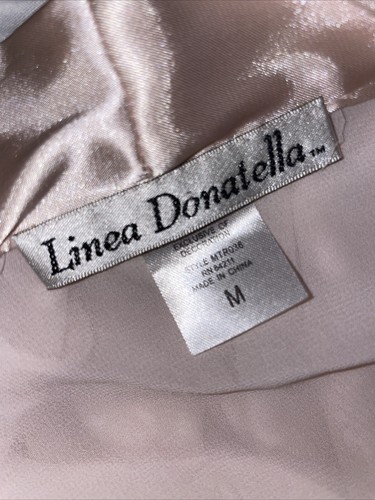 Linea Donatella Woman’s Long Peignoir Gown & Robe Set M/L Floral Applique 2PC - Picture 9 of 22
