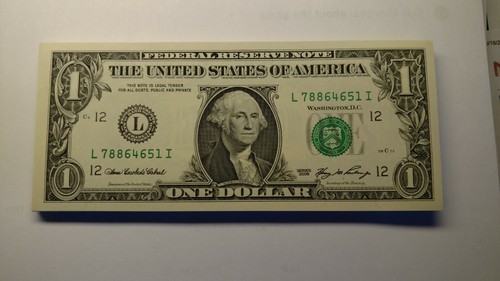 FR-1933 L-- 50 - ONE DOLLAR BILLS Series 2006 New Crisp Paper Money.