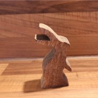 Osterhase HüPfend Aus Mangoholz Ca. 10Cm Zur Dekoration Osterdeko Holz #001 Hase