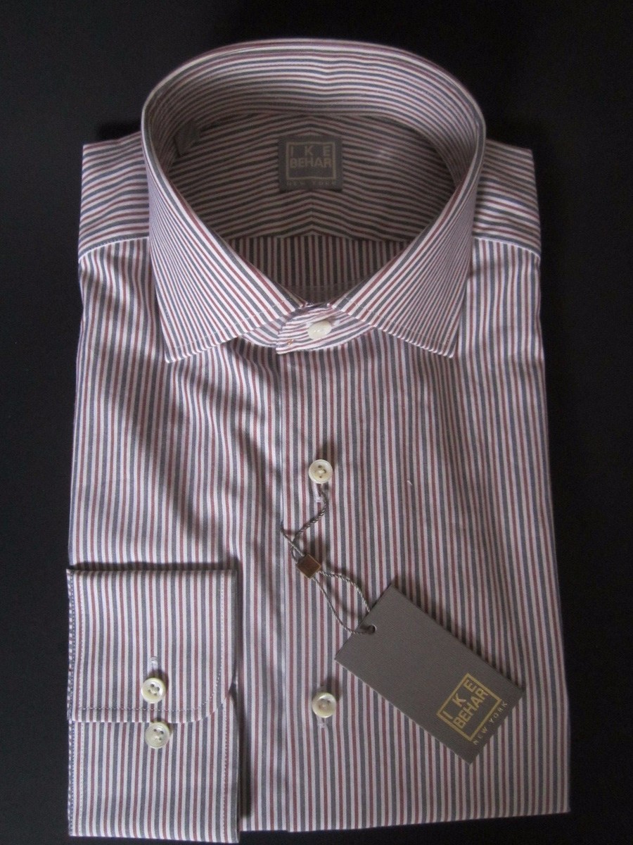 Chemise Homme IKE Behar New York Rayée Bleu/blanc - Taille XL (17/35)