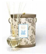 New Seda France Classic Toile French Tulip Diffuser Oil Set Glass Bottle 8 Oz